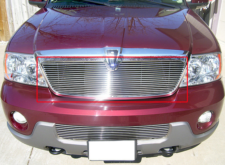 Fit 2003 2004 Lincoln Navigator Upper Aluminum Billet Grille Grill