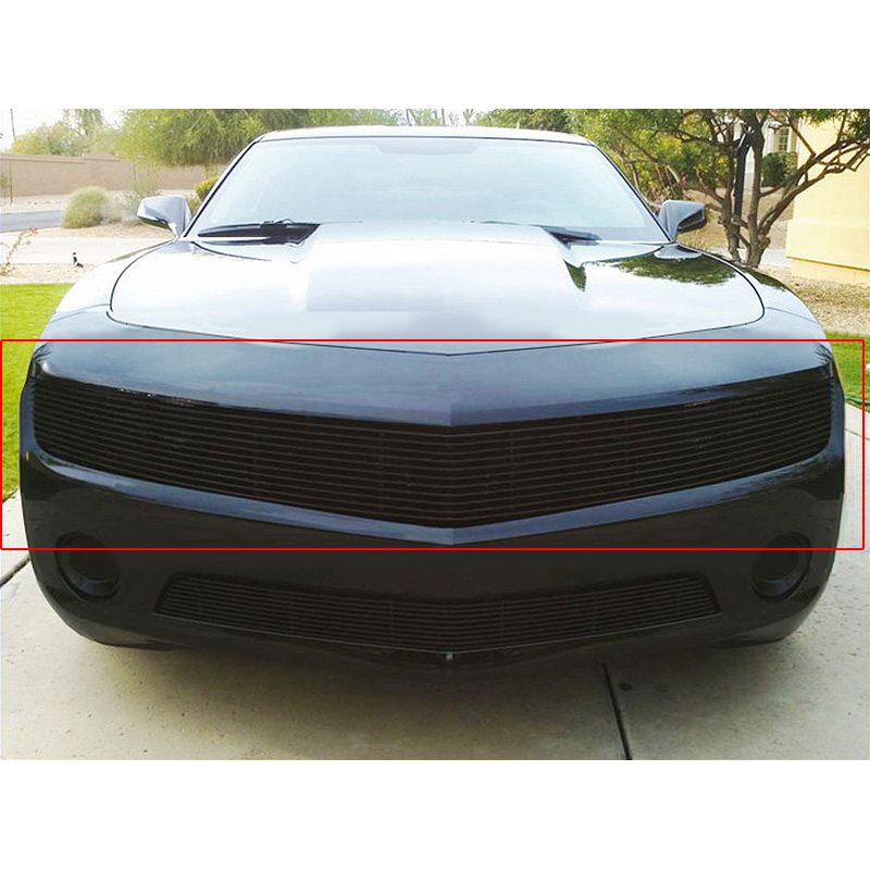 Fits20102013 Chevy Camaro Phantom Style Black Upper Billet Grille