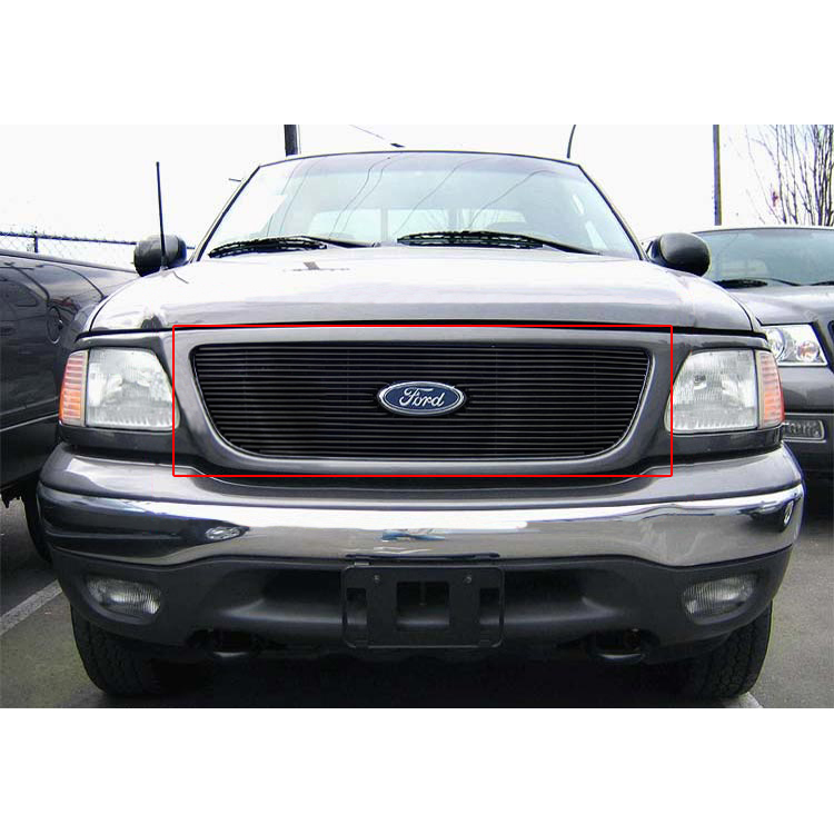 For 9903 Ford F150/Lightning/Harley Davidson Black Billet Grille