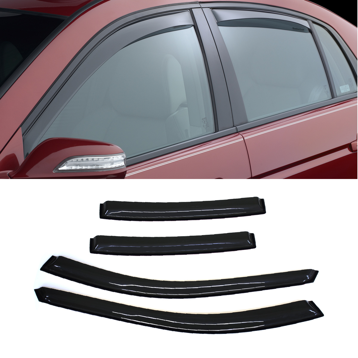 Fit 0408 Acura TL JDM Sun/Rain Guard Wind Deflector Vent Shade Window