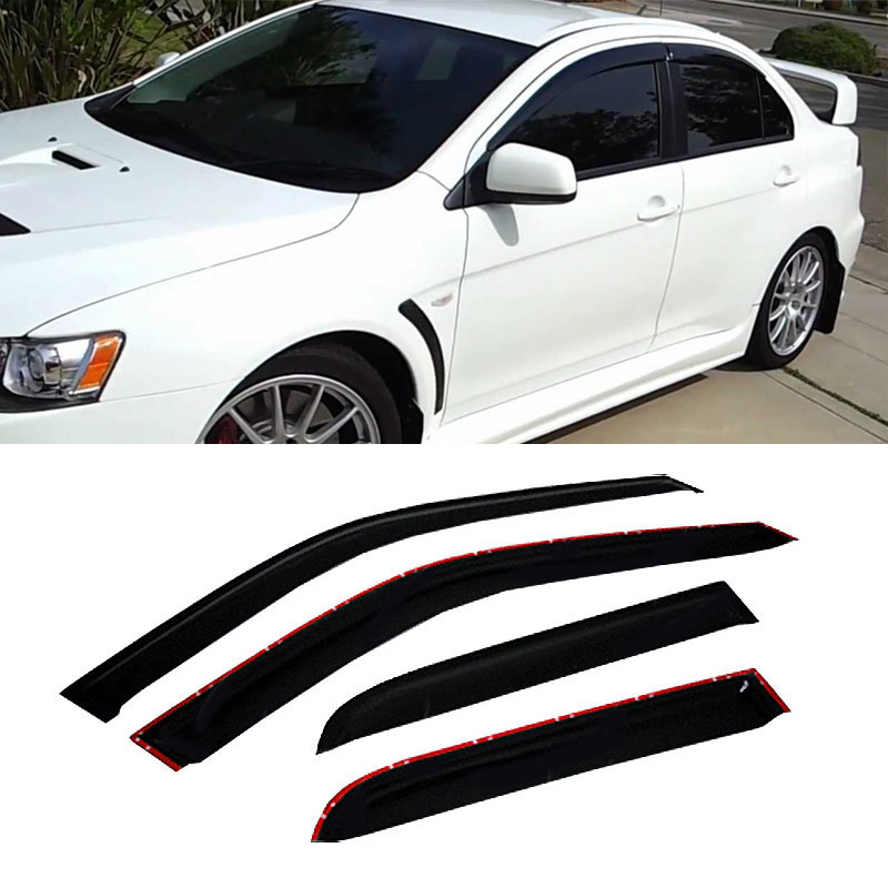 Fit 0815 Lancer/Evo 10/X Sedan Rain Guard Vent Shade Window Visors